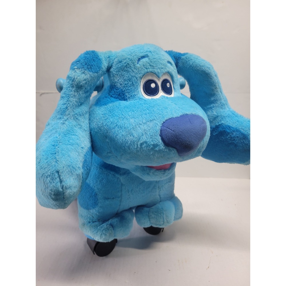 Huffy Blues Clues Plush Ride-On Toy Blue Dog Toddler Rolling Scooter with‎ Sound